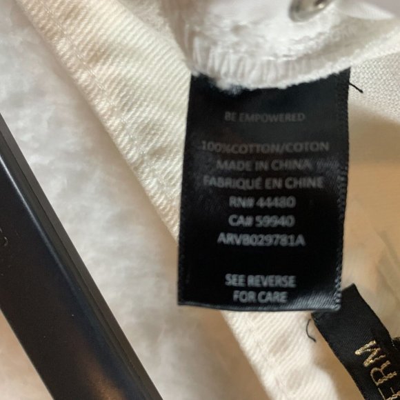 Afrm Skinny‎ Denim Jeans Women's Size 24 White Mid Rise Distressed Cotton 6443 - Picture 8 of 9